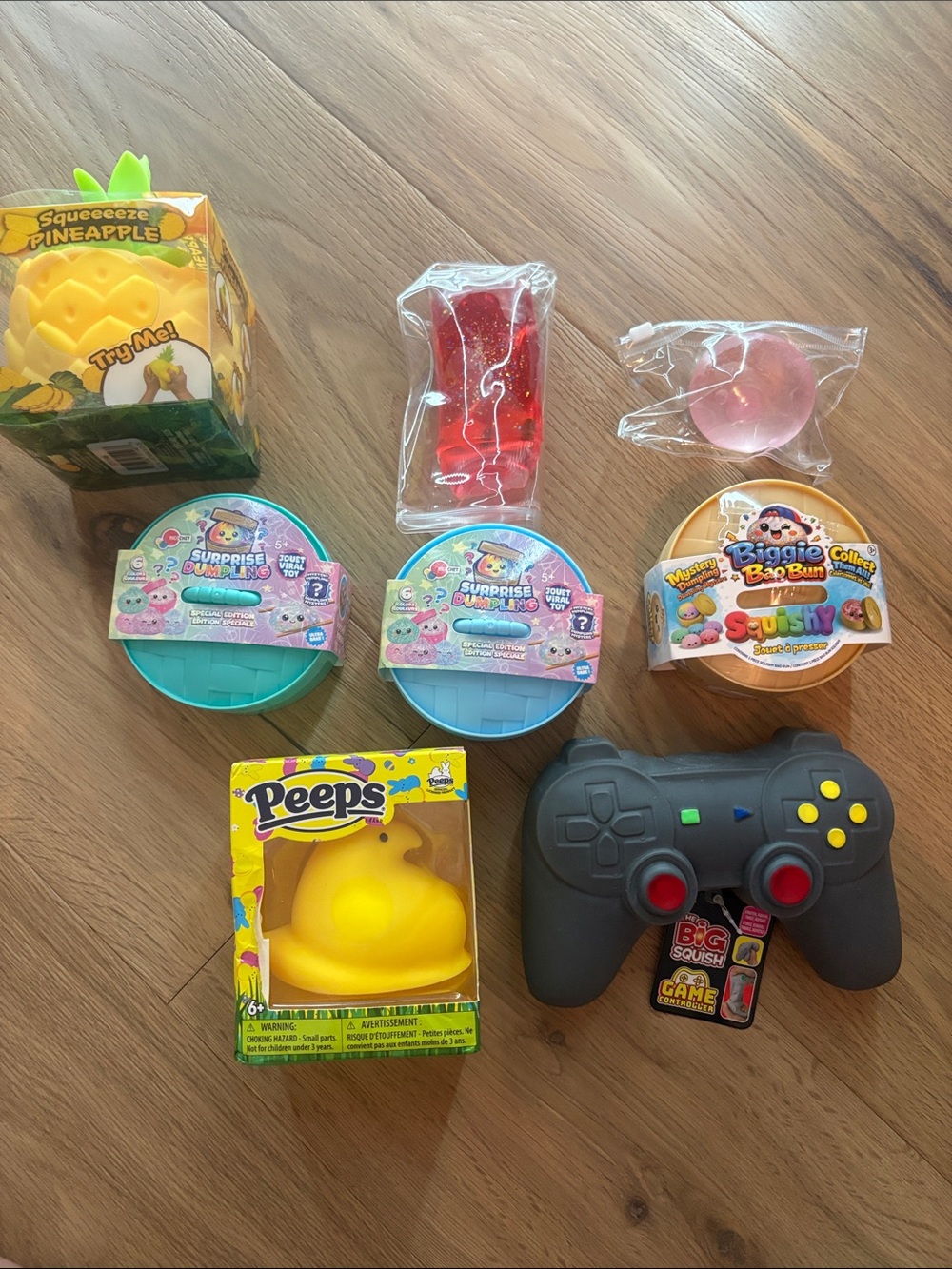 Black Game Controller Squishy, Toothpaste squish, 3 Dumplings. squeeze squiah